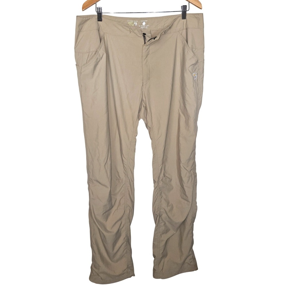 Mountain Hardwear Mens Hiking Pants Tan Khaki Technical Outdoors OM1208 38X33